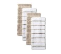 KitchenAid Albany - Set da 4 strofinacci da cucina Milkshake Tan/Bianco, 16""""x26""""