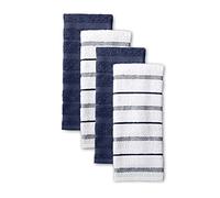KitchenAid Albany - Set di 4 asciugamani da cucina, 40,6 x 66 cm, in salice blu/bianco