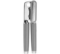 KitchenAid Apriscatole multifunzione classico e apribottiglie, facile da usare, ruota di taglio affilata in acciaio inossidabile, manici ergonomici morbidi, grigio