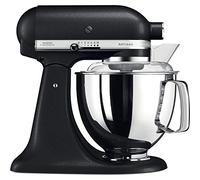 KitchenAid Artisan Planetaria 4,7L con Ciotola 3L Ghisa nero | Dalla pasta madre alle meringhe con 5 accessori e frusta a bordo flessibile; design iconico in metallo resistente
