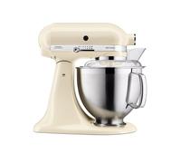Kitchenaid Artisan, planetaria 5KSM185PSEAC con testa reclinabile 4,8 Lt, accessori in acciaio inox, almond cream Artisan, planetaria 5KSM185PSEAC con testa reclinabile 4,8 Lt, accessori in acciaio in