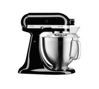 Kitchenaid Artisan, planetaria 5KSM185PSEOB con testa reclinabile 4,8 Lt, accessori in acciaio inox, onix black Artisan, planetaria 5KSM185PSEOB con testa reclinabile 4,8 Lt, accessori in acciaio inox