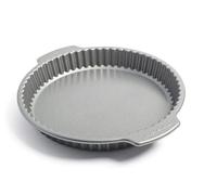 KitchenAid Bakeware Aluminized Steel Padella per Quiche 28 cm Antiaderente in Acciaio Alluminato senza PFAS, Sicura per il Freezer, Sicura per il Forno fino a 230°C, Lavabile in Lavastoviglie, Grigio