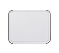 KitchenAid Classic-Tagliere Antiscivolo in Polipropilene, 35 x 28 cm, con Trincea perimetrale, Plastic, Bianco