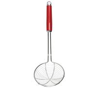 KitchenAid Cucchiaio Forato / Schiumarola a Ragnatela, Acciaio Inossidabile Resistente alla Ruggine, Sicuro in Lavastoviglie, 36 x 51 x 140 mm, Rosso