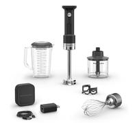 KitchenAid Go Frullatore a mano wireless con accessori - batteria inclusa, KHBRV75BM