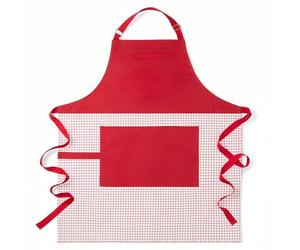 KitchenAid Gourmet Series Gridlines - Grembiule da chef grande, resistente all'acqua e alle macchie, rosso passione, per adulti, 81,3 x 71,1 cm