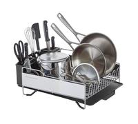 KitchenAid KNS896BXGRA - Scolapiatti a grandezza naturale, in acciaio al carbonio in acciaio inox, grigio chiaro