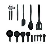 KitchenAid KQ439BXOBA - Set di attrezzi e gadget universali, in plastica, colore: nero