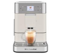 KitchenAid Macchina da caffè espresso automatica - KF6-15 ricette, montalatte automatico, 4 profili utente, design in metallo, silenziosa e veloce - Bianco