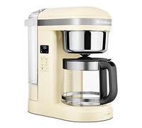 KitchenAid Macchina da Caffè Americano 1,7L, Uscita Acqua a Spirale per Estrazione Uniforme, Caraffa 12 Tazze, Piastra Riscaldante Programmabile, Impostazioni Intensità e Quantità, Almond Cream