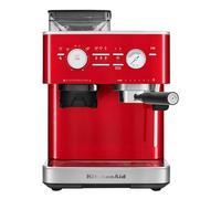 KitchenAid Macchina Espresso con Macinino Integrato Rosso mela | Espresso appena macinato con 15 livelli di macinatura, controllo PID e lancia vapore; struttura metallica resistente