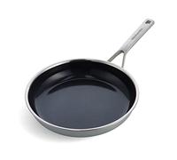 KitchenAid Padella Multi-Ply Padella antiaderente in acciaio inox, senza PFAS e ceramica antiaderente da 28cm, induzione, Multi Clad, argento