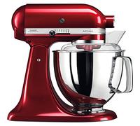 Kitchenaid Planetaria - Artisan - Robot da Cucina con testa inclinabile e 7 accessori - 4.8 L - Impastatrice - Color Rosso mela metallizzato