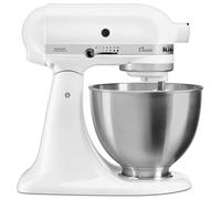KitchenAid Robot da cucina Classic 5K45SS 4,3 L - Testa motore inclinabile 275 W, 10 livelli di velocità, alloggiamento in metallo, agitatore planetario, in rusta, gancio per impastare e agitatore