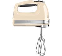 KitchenAid Sbattitore Elettrico 9 Velocità con Accessori Crema | Monta panna, sbatte uova e impasta senza schizzi; fruste in acciaio lavabili in lavastoviglie e motore silenzioso