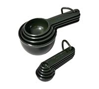 KitchenAid Set di misurini e cucchiai in plastica, set di 9, /4, 1/2, 1/3 e 1 tazza, e 1 cucchiaio, 1/2 cucchiaino, 1 cucchiaino, 1/2 cucchiaino e 1/4 cucchiaino, sempreverde