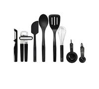 KitchenAid Set di Utensili da Cucina Resistenti al Calore e Lavabili in Lavastoviglie, 15 Pezzi - Colore Nero