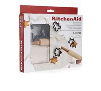 KitchenAid Set Kids Pasticceria: grembiule, mini mattarello, 3 formine biscotti