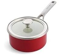 KitchenAid Steel Core Enamel Pentola in acciaio smaltato, 16 cm/1,3 l, con coperchio, smalto ingegnerizzato tedesco, induzione, adatto al forno, lavabile in lavastoviglie, rosso impero