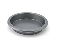 KitchenAid Teglia rotonda antiaderente svizzera in acciaio alluminato, lavabile in lavastoviglie, contorno argento, 25,4 cm