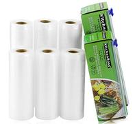 KitchenBoss - Rotoli per sottovuoto con scatola di taglierina 6 Rolls 15 x 500cm and 20 x 500cm