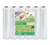 KitchenBoss Rotolo Sottovuoto Alimenti 6 Rotoli 28x300cm:Sacchetti Sottovuoto Alimenti per Macchina Sottovuoto e Cottura Sous Vide, Buste Sottovuoto Alimenti Adatti per Conservazione Alimenti