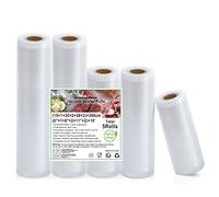 KitchenBoss Sacchetti per Sottovuoto Alimenti:5 Rotolo 15/20/28x300cm, Buste Sottovuoto Alimenti senza BPA, Rotolo Sottovuoto Alimenti per Macchine Sottovuoto, Sacchetti Sottovuoto Alimenti Goffati