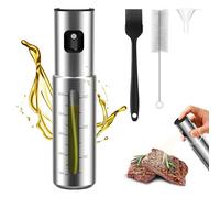 KitchenBoss Spruzzino Olio per Friggitrice Aria: Spruzzatore Olio in Acciaio Inox 100ml con Spazzole Olio Spray per Insalate, Grigliate e Fritture