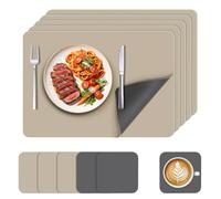 KitchenBoss Tovagliette Americane Lavabili Reversibili Sottobicchiere