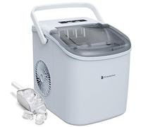 KitchenBrothersMacchina Ice Maker Professionale - Macchina del Ghiaccio da Casa - 9 Cubetti ogni 8 Minuti - 1,2L