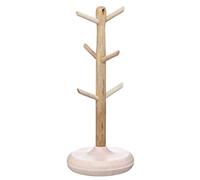 KitchenCraft Albero delle tazze in legno Serenity, legno di mango/marmo, marrone/rosa, 15 x 36 cm