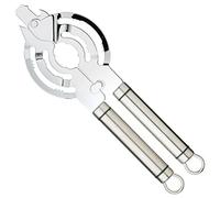 KitchenCraft Apriscatole professionale in acciaio inox 2 in 1 per bottiglie e barattoli, 26,5 cm (10,5"), Argento