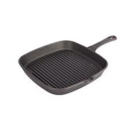 KitchenCraft Padella in ghisa per piano cottura a induzione, quadrata, 23 cm, nera, garanzia di 15 anni KitchenCraft