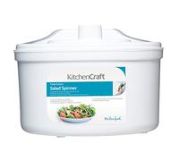 KitchenCraft Centrifuga per Insalata con Foro per Condimenti, Plastica BPA-Free,
