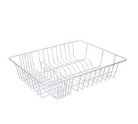 KitchenCraft Cestello per asciugare i piatti, antiruggine, metallo rivestito in plastica senza BPA, 45 x 37 cm, bianco