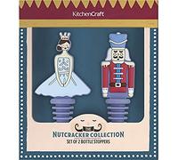 KitchenCraft Collezione Schiaccianoci, tappi per bottiglie di Natale, in silicone, multicolore, set da 2