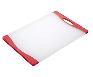 KitchenCraft Colourworks Tagliere in Polietilene Double Face, Rosso, 36,5 x 25 cm