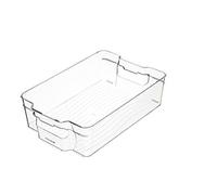 KitchenCraft Contenitore medio in plastica per la conservazione della cucina a prova di frigorifero, contenitore trasparente impilabile per alimenti e oggetti di artigianato, 31,5 x 21 x 9 cm - Senza BPA, trasparente