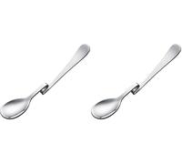 KitchenCraft Cucchiaio per Marmellata e Miele in Acciaio Inossidabile, Dotato di Gancio per fissarlo ai Barattoli, 15 cm (Confezione da 2)