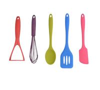 KitchenCraft CWBRTOOLS5PC Set di Utensili da Cucina in Silicone, Multicolore