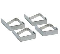 KitchenCraft Fermatovaglie in acciaio inox, 5 x 4 cm (2" x 1,5") (Set di 4)