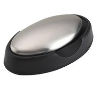 KitchenCraft Barretta di sapone in acciaio inox "Finger Fresh" per eliminare gli odori con supporto, 10 x 7 cm (4" x 3")