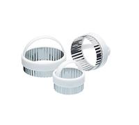 KitchenCraft Tagliapasta / Tagliabiscotti scanalati con manici in plastica, acciaio inossidabile, set di 3, argento, 7,8 cm*14,0 cm*11,0 cm