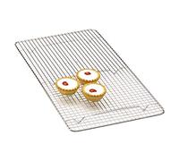 KitchenCraft Rastrelliera di raffreddamento per torte in rete metallica cromata / sottopentola, 46 x 25,5 cm (18" x 10") - Rettangolare