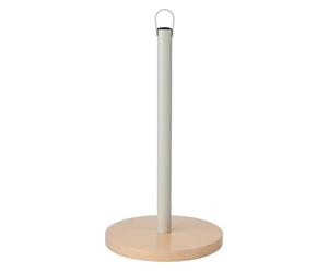 KitchenCraft Idilica Supporto per rotolo di carta da cucina con base in faggio FSC, supporto rotondo per asciugamano da cucina, adatto a rotoli da cucina standard, 31,5 cm
