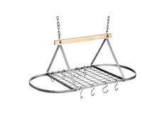 KitchenCraft Scaffale per pentole e padelle da soffitto in stile vintage per la cucina industriale, 32,5 x 80,5 x 40 cm (1' x 2,5' x 1,5')