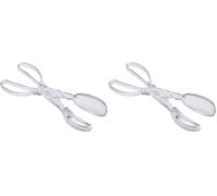 KitchenCraft KCSALTONGS Pinze per Insalata, Set di Posate per Insalata a Forbice in Plastica, 29 cm (Confezione da 2)