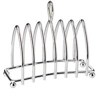 KitchenCraft Porta-toast in metallo cromato, 16 x 15 x 7 cm (6,5" x 6" x 3"), Argento