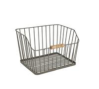 KitchenCraft Living Nostalgia Cestino Portaoggetti Grande in Filo Metallico per Cucina, Bagno o da Attaccare a Parete, 23.5x28.5x19 cm